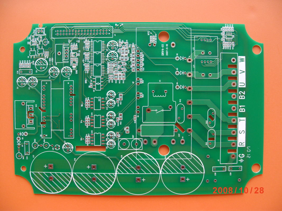 2Layers Double Sided PCB In Green Solder Resist Color Flame Retardant