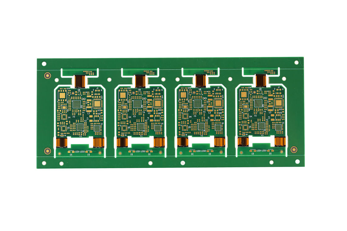 Rigid Flex Circuit Boards 4L Enig Treatment 0.1Mm Trace Bend Radius 0.5-10Mm