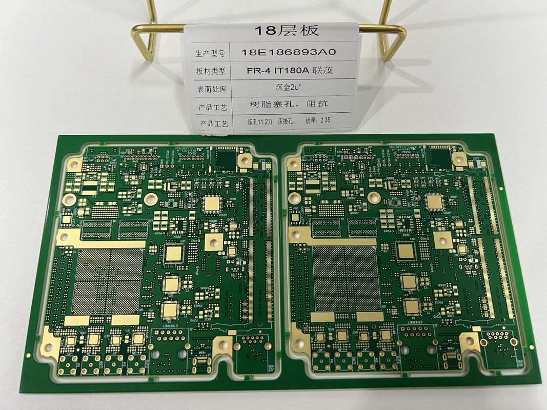 FR4 IT180 18Layers 3+N+3 HDI PCB Board prototype With Crimp Hole 3/3Mil Traces X RAY Tested HDI quickturn ENIG