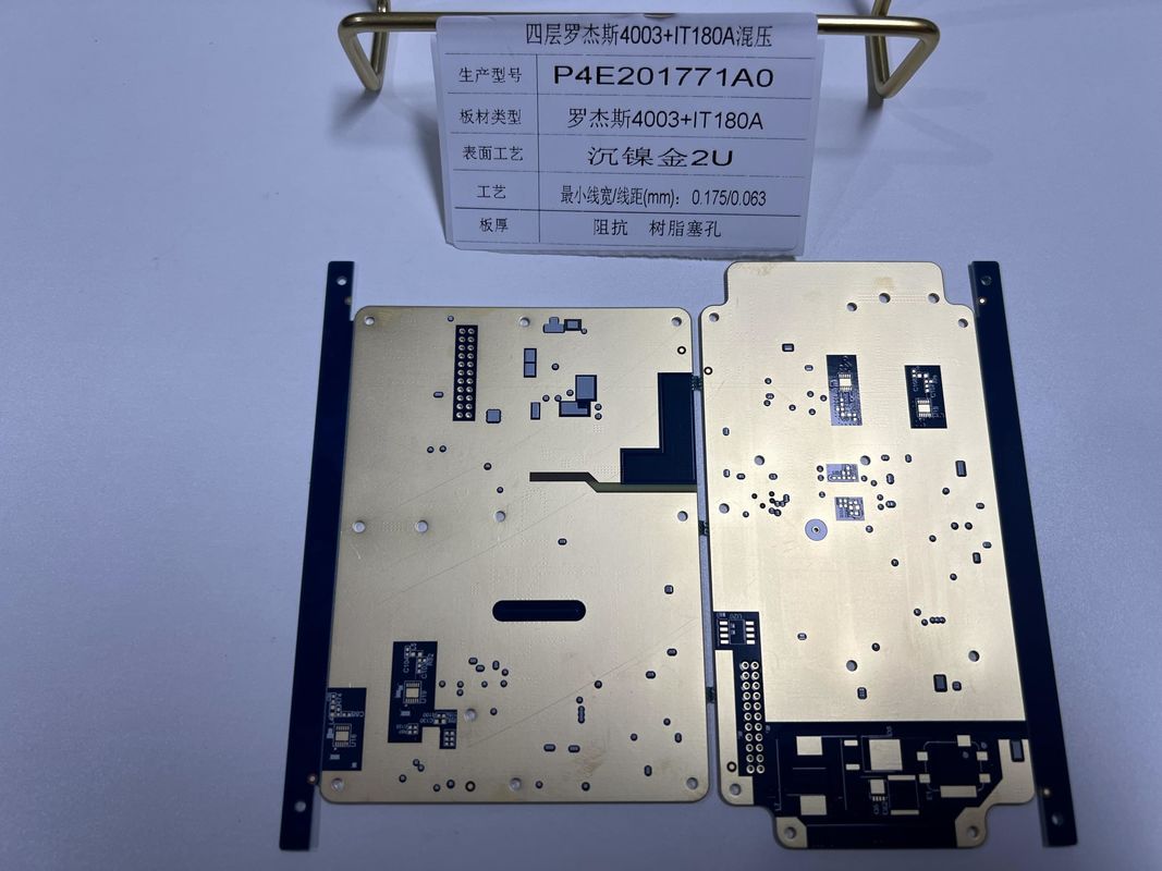 Rogers RO4003+IT180 Mixture Rogers PCB Board 0.5-6oz Copper Immersion Gold Finish