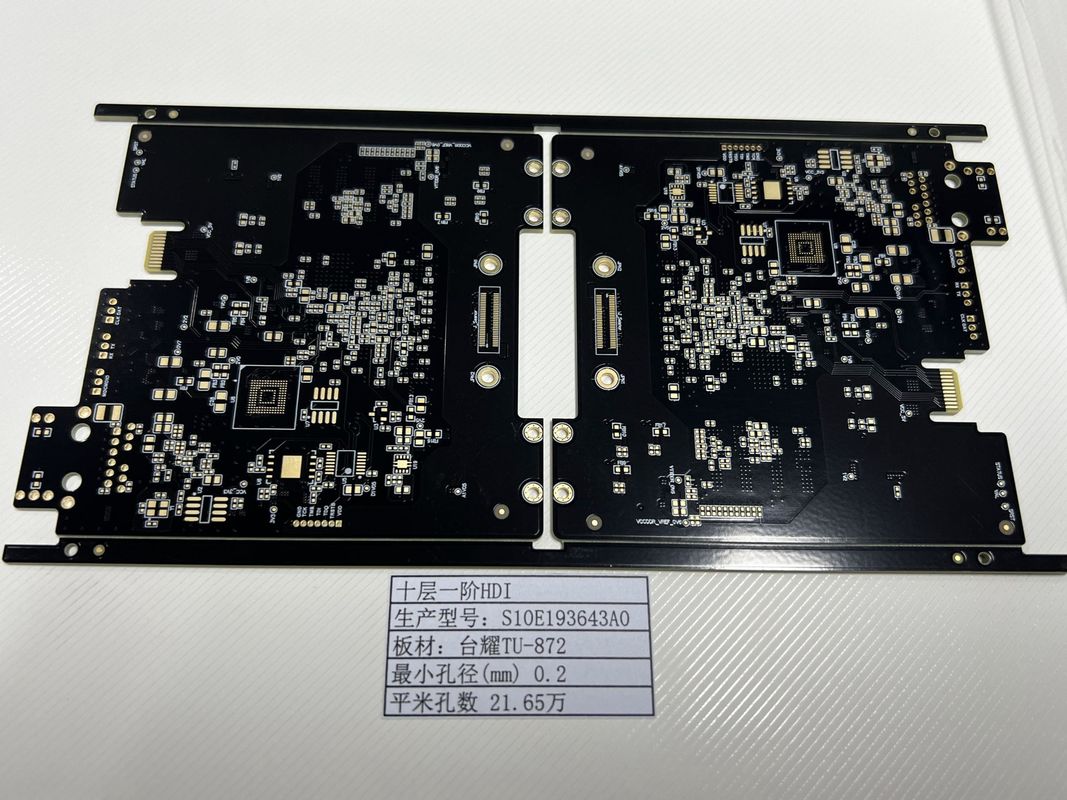 Special Lamp Socket High Density Interconnector PCB Board 10 Layers Tuc TU-872 1+N+1 Goldfinger 30U
