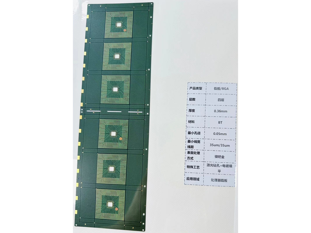 Green ENIG Surface Finish Ceramic IC Substrate PCB Dual Layered With 0.1mm Trace
