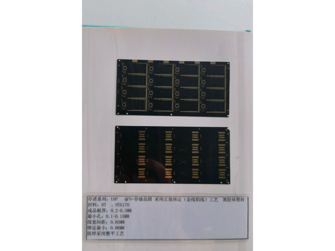 Black Solder Mask IC Substrate PCB 0.2mm RoHS Compliant For Electronic Devices BT materials SD card