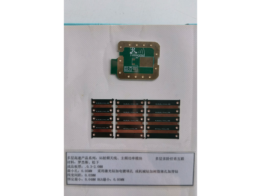 Multilayer Interconnect System for Advanced Electronic Designs 3mil Min. Rogers 4330/5880，Panasonic MEGTRON