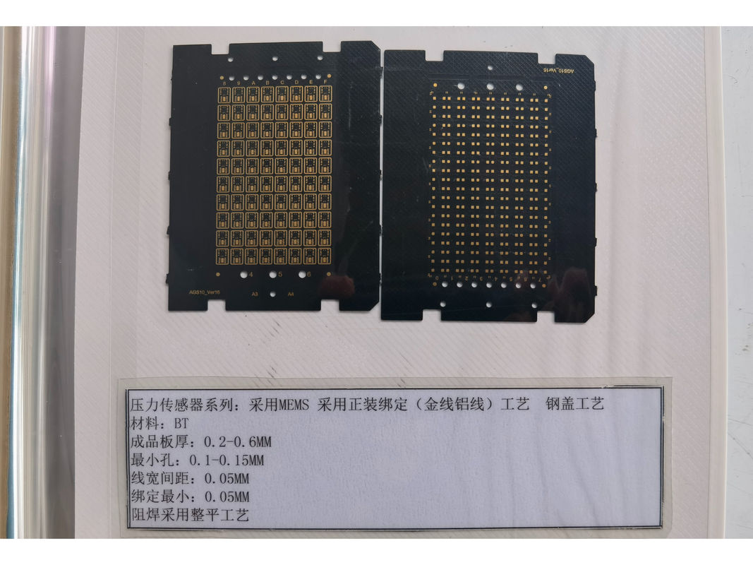 Durable Electronics PCB With 0.2mm 1oz Copper Weight Black Solder Mask Pressure sensor pcb