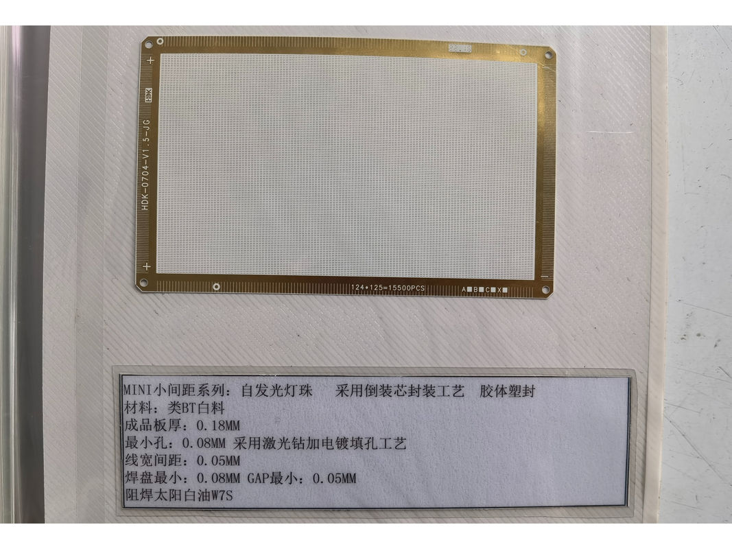 ENIG Surface Finish Ceramic or BT Rigid IC Substrate PCB 1oz Copper Weight