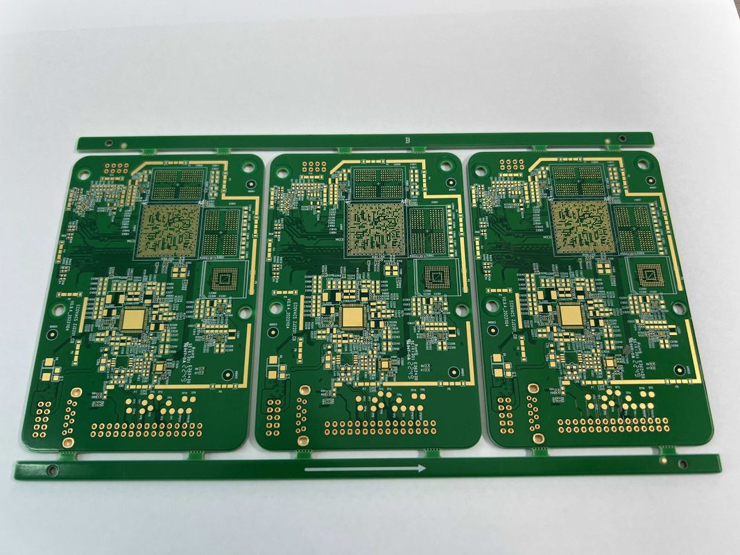 Gold Finger Multilayer PCB Board with HASL Surface and 0.2mm Min. Hole Size