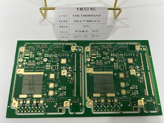 FR4 IT180 18Layers 3+N+3 HDI PCB Board prototype With Crimp Hole 3/3Mil Traces X RAY Tested HDI quickturn ENIG