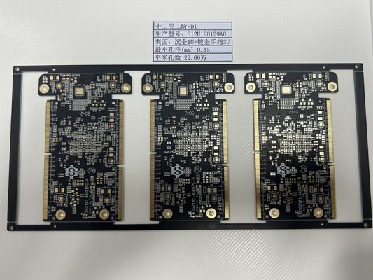 Thickness 0.4-3.2mm HDI PCB Board 6-32L Impedance Control 100% E Testing