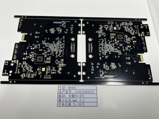 Special Lamp Socket High Density Interconnector PCB Board 10 Layers Tuc TU-872 1+N+1 Goldfinger 30U