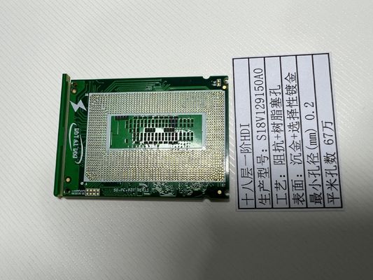 18 Layers High Density Interconnector High Speed PCB Board Within 10 1 Aspect Ratio Vipppo ENIG + Flash Gold